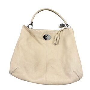 Coach Cream Leather Hobo Bag